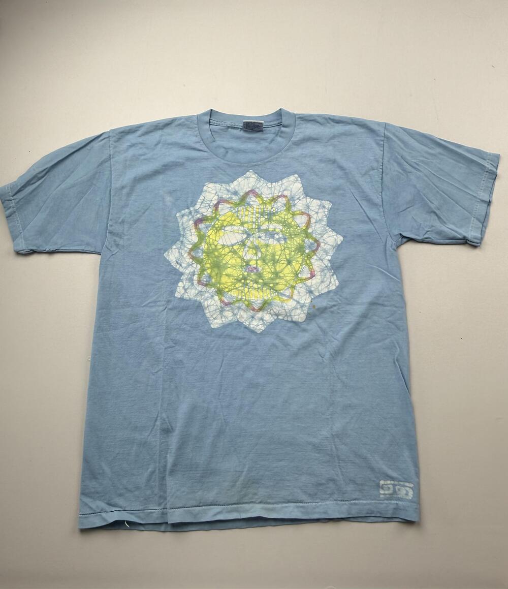 Vintage All Sport Shirt Mens XL Blue Geometric Mandala Graphic Tee USA VTG